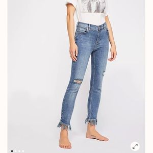 Free people frayed skinny jeans